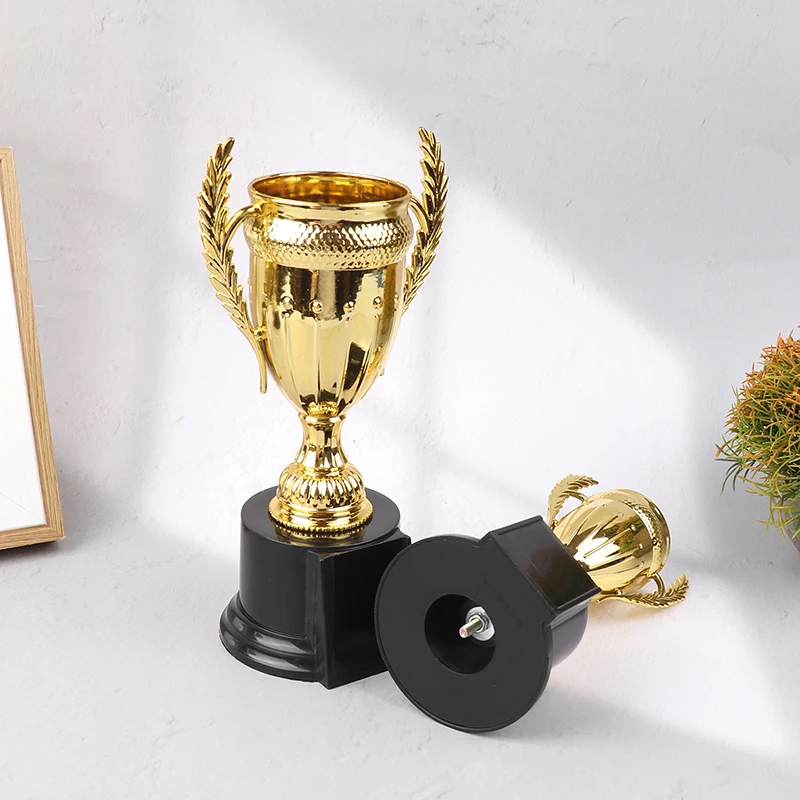 كأس بطل بلاستيكي مصغر قطعة واحدة؛ لون ذهبي؛ لعبة وجائزة مثالية لمسابقات الأطفال #6