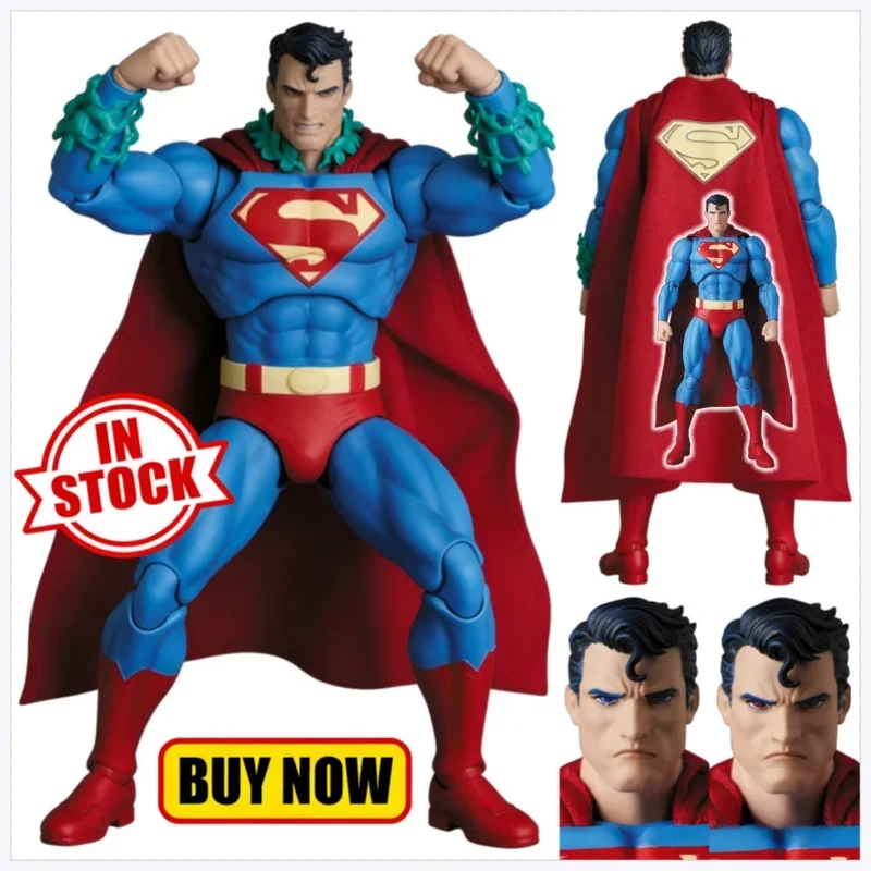 

100%original CT Toys New Hot MAFEX 117 Superman Hush Version 1/12 Scale Action Figure PVC Statue Collectible Model Toy