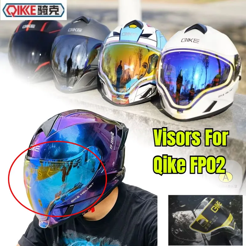

Qike Helmet FP02 Ghost Face Helmet FP02 Silver Plated Blue Day Night Universal Visière Moto Replacement Parts