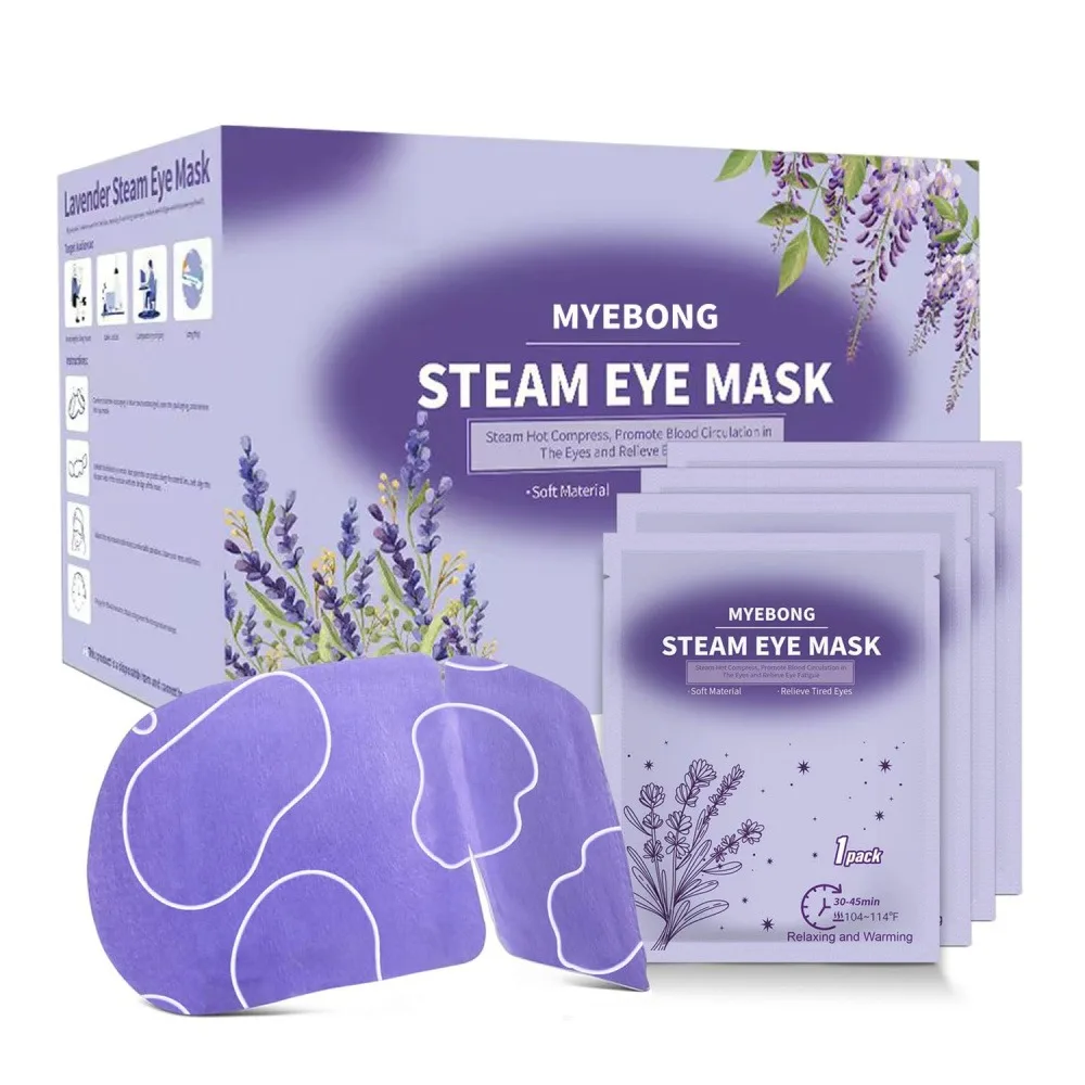 6 Pack Steam Warm Eye Compress Mask, Moist Heat Eye Mask for Relaxation, Aromatherapy Sleep Mask for Dry Eyes and Tired Eyes