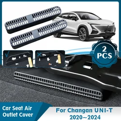 2PCS For Changan UNI-T UNIT UNI T 2023~2025 Car Under Seat Air Conditioning Outlet Covers Anti-Clogging Protect Auto Accessories