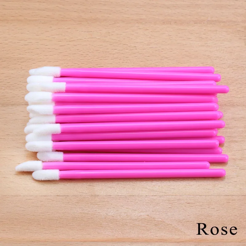 Brosses à cils en cristal, 50 pièces, pour enlever les cils individuels, applicateur de Mascara, pinceaux à lèvres, maquillage, outils d'extension de cils