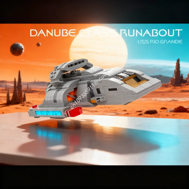 

598pcs MOC Danube Class Runabout Star Trek Deep Model Christmas Gifts Building Toy Blocks Architecture DIY Creative Idea Kids