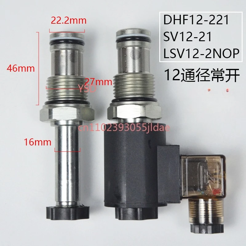 

Электромагнитный клапан гидравлического картриджа с резьбой, 2-позиционный, 2-ходовой НЕТ, для обслуживания давления, DHF12-221/SV12-21NOP.