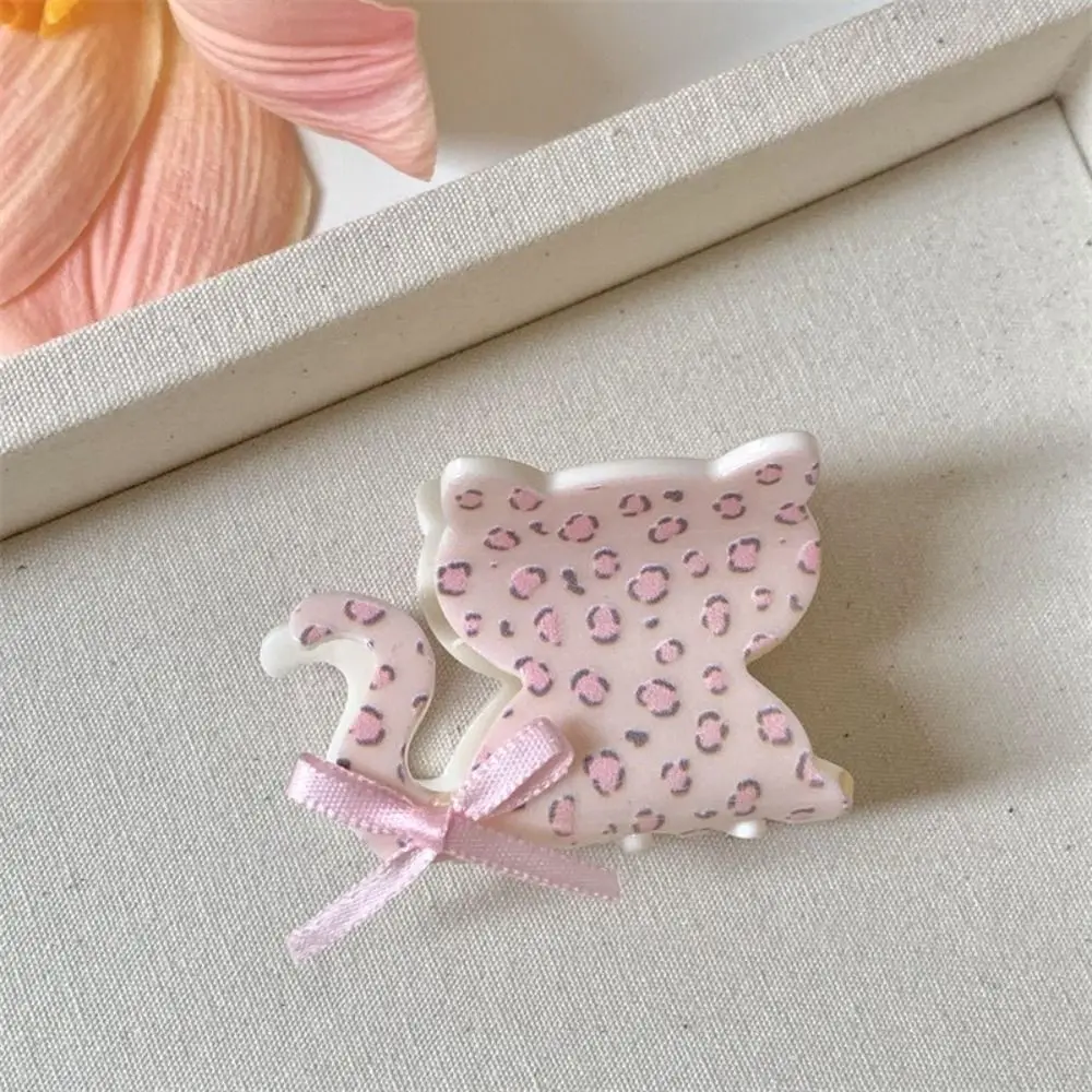 

Fashion Plastic Bowknot Hair Claw Y2k Ribbon Cat Claw Clip Grab Clip Hair Accessories Bow Shark Clip Daily