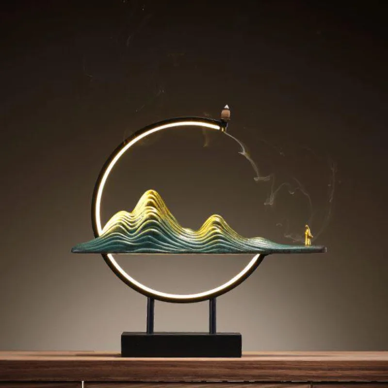 Sandal Backflow Incense Burner Living Room Luxury Incense Burner Ceramic Interior Modern Quemador Inciensos Home Decoration