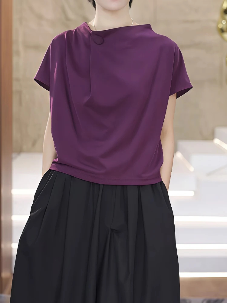 

Модный свободный женский топ с эффектом утончения, летняя новинка, элегантный дизайн, высококачественный стильный топ