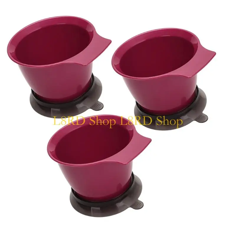 

L8RD 3 шт. Контейнеры для смешивания, миски для средств для волос, 500 мл, маркировка, устойчивая к скольжению