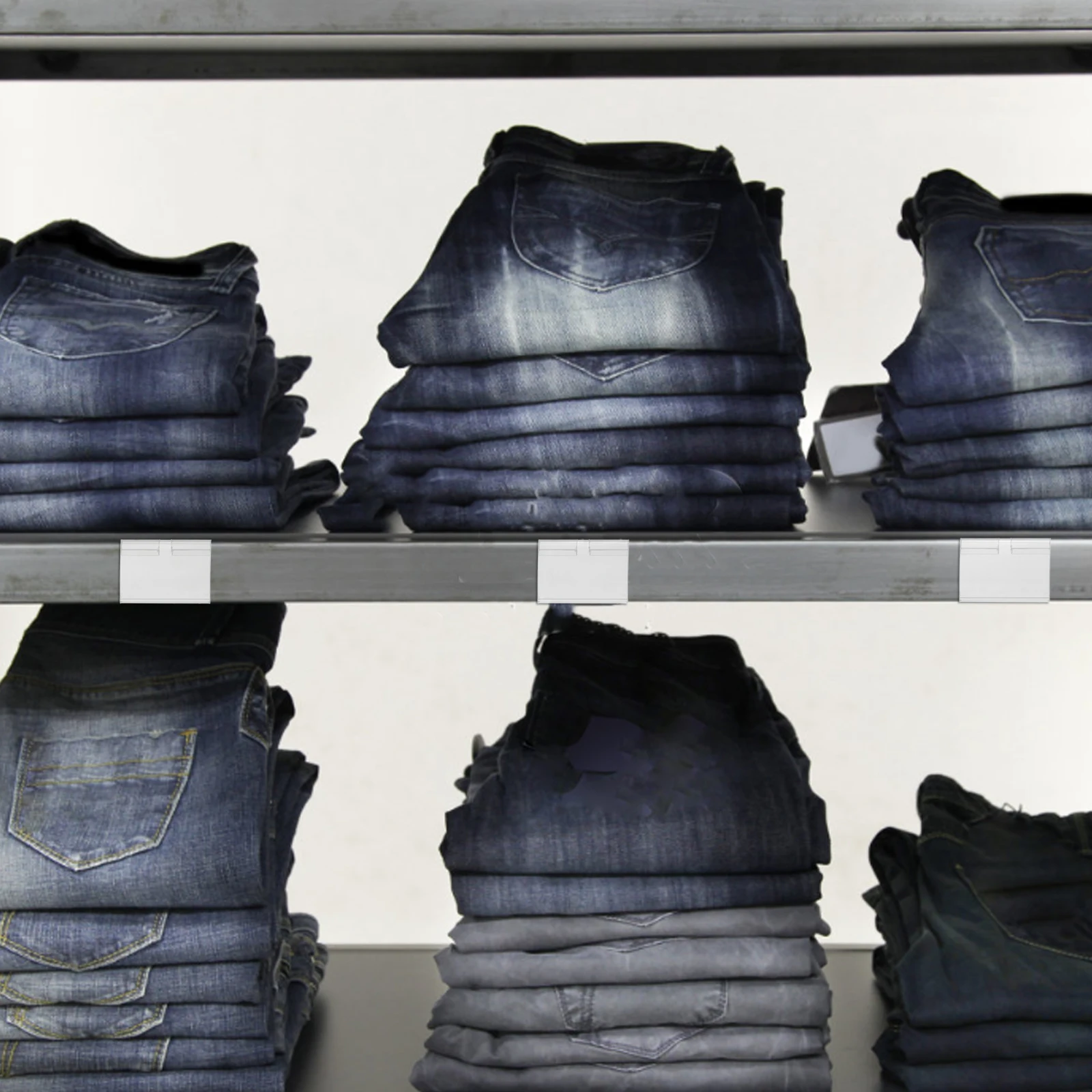 50pcs Price Sign Holder Stand Retail Display Stands Plastic Sign Holders Supermarket Shelf Labels Easy Clip