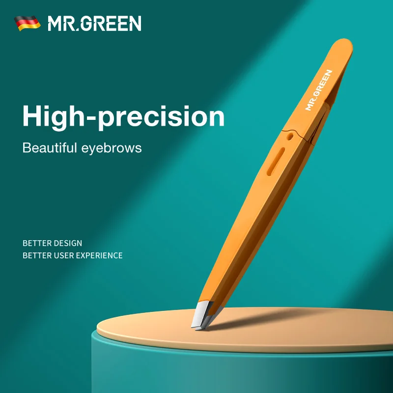 MR.GREEN  Eyebrow Tweezer Colorful Hair Beauty Fine Hairs Puller Stainless Steel Slanted Eye Brow Clips Removal Makeup Tools