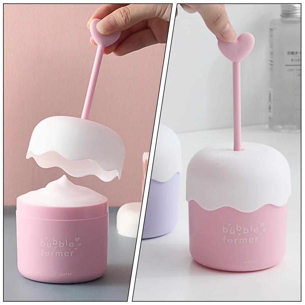 2 Pcs Bubbler Washing Face Maker Foams Cup for Plastic Facial Cleanser Dispenser