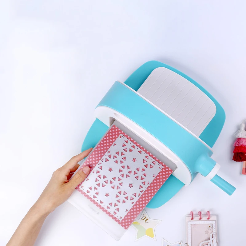 Hand-Crank Embossing Machine Manual Embossing Tool Paper Craft DIY Pattern Embosser Rolling Notebook Material Machine