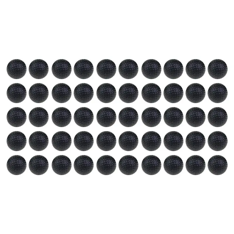 

[NEW!ABKG】 Golf Practice Balls 50 Pack 42Mm Soft PU Realistic Feel Touch Controlled Flight Performance Black