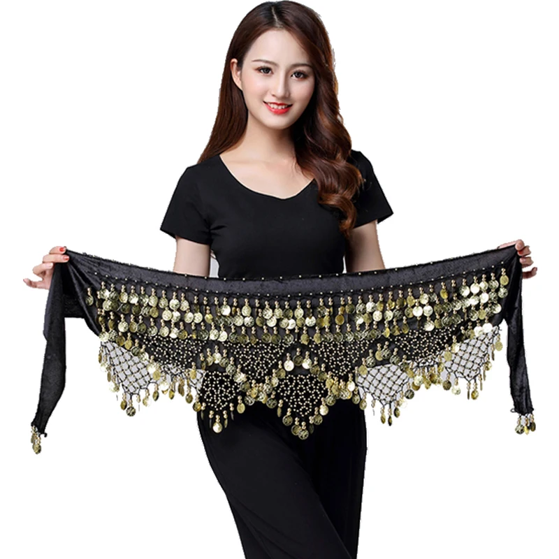 Belly dance Waist Chain Hip Scarf New Indian Dance Waist Scarf Performance Costume Beginner's Belt