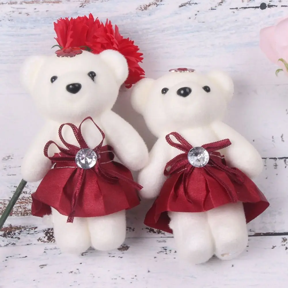 

10Pcs/Set New Cartoon Bear Soft Bear Bear Bouquet Accessories Creative Mini Plush Graduation Valentine's Day