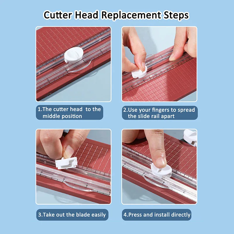 قطعة واحدة من قاطع الورق ثنائي الاتجاه متعدد الوظائف، أداة قطع عملية آلة قطع الورق المحمولة! اللوازم المدرسية والمكتبية