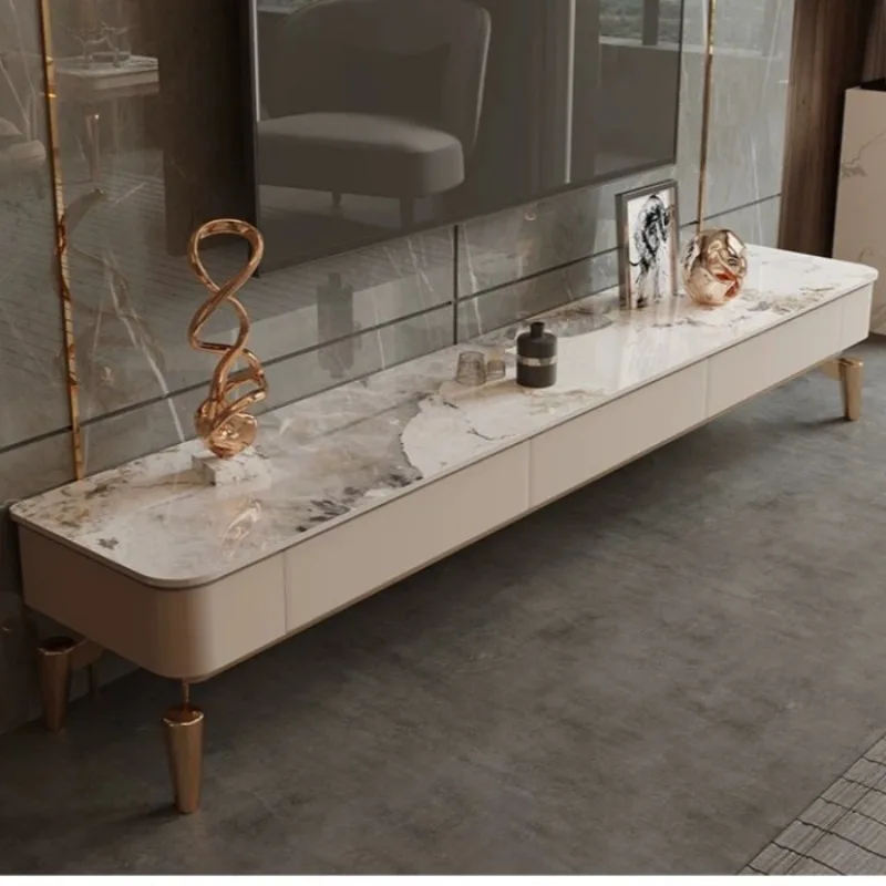 Luxury Hotel Tv Cabinets Metal Legs Supports Background Tv Stand Italian Modern Mobili Per Il Soggiorno Living Room Furniture