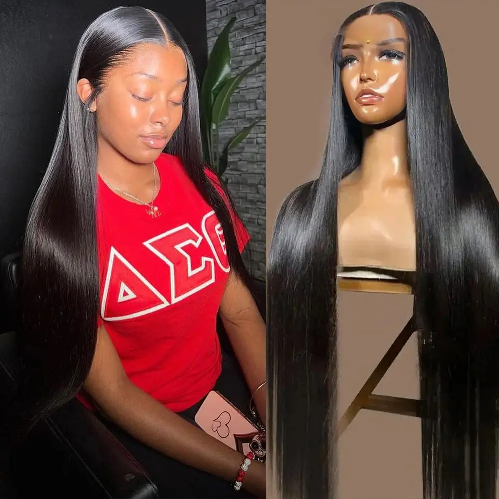 13x4 13x6 Straight Lace Front Wigs Human Hair HD Transparent 360 Lace Frontal Wigs Brazilian 5X5 6X4 4x4 Closure Wig