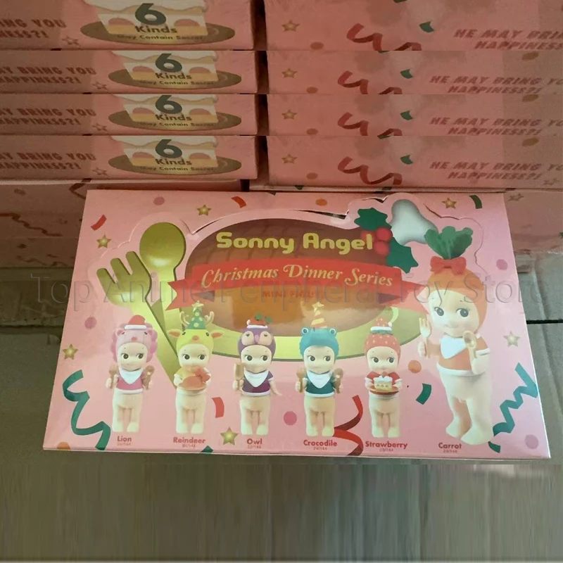 

In Stock Genuine Sonny Angel Christmas Dinner Series Blind Box Hippie Kawaii Sonny Angel Figure Limited Mystery Suprise Box Gift