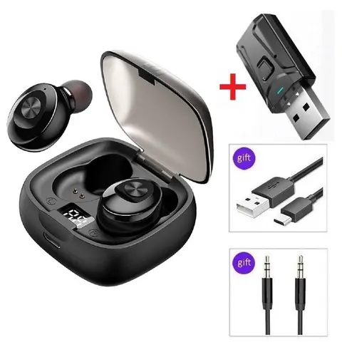 TWS Wireless Earphones Sports Waterproof Bluetooth Earbuds USB TV Adaptor Use For TV Sport with Mic Touch Control TWS Headset A6