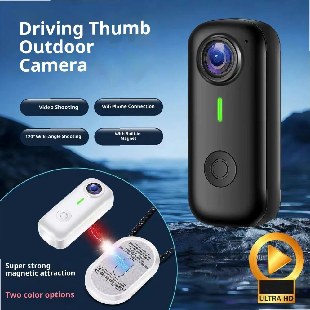 

2.7K HD Sports Camera WiFi Chest Mount for Cycling Vlog Anti-Shake Driving Recorder Travel Action Cam