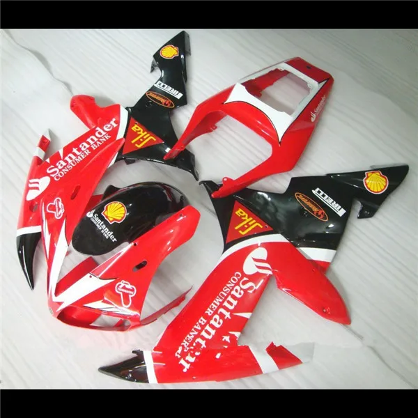 

Nn-Red White Custom Motorcycle Fairing kit for YZFR1 02 03 YZF R1 2002 2003 yzfr1 YZF1000 Matte&gloss black ABS Fairings set