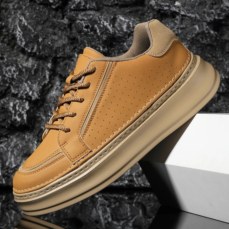 

2025 Spring New Rubber-Plastic Sole Casual Board Sneakers for Outdoor Sports - Comfortable, Soft, Slip-Resistant, Durable, and T