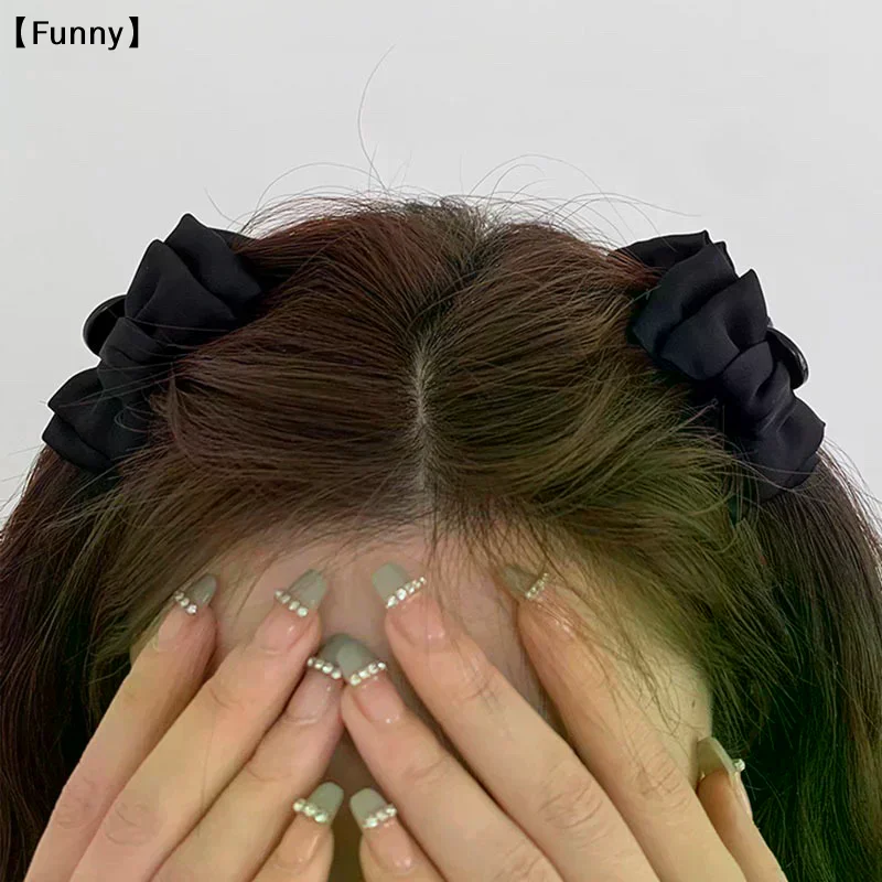 

〔Funny〕1/2Pcs Bow Princess Small Hair Claw For Women Girls Cute Side Clip Versatile Exquisite Forehead Bangs Hair Clip Gifts