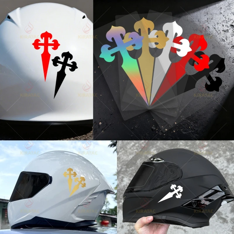 

1pc Popular Cross Pattern Motocycle Helmet Sticker Waterproof for Motomike Fuel Tank Fairing Car Window Universal Vinyl Decals
