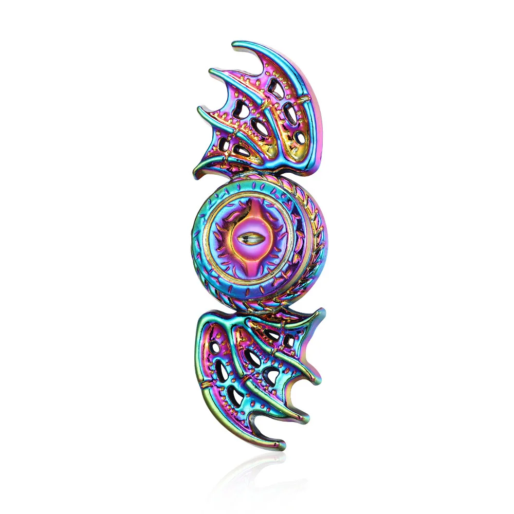 Dragon Wings Eye Tri Fidget Spinner Handspinner aus Metall, geräuscharmes, hochgeschwindigkeitsfokusspielzeug mit selbstschmierendem Stahllager