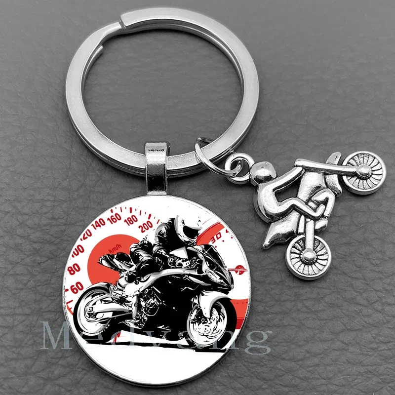 2024 punk motorcycle motor off-road rider keychain motor enthusiast jewelry gift motorcycle club customizable