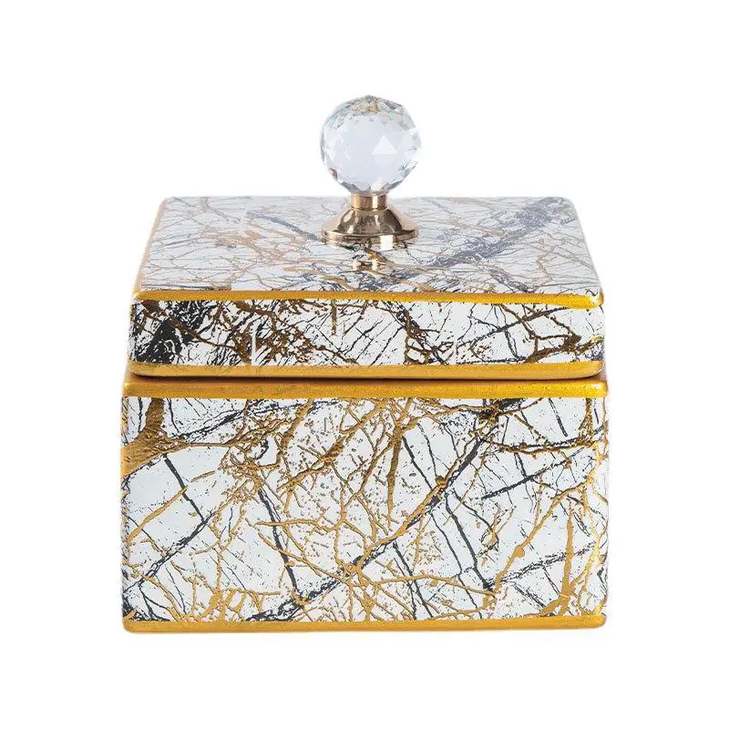 

Yjq living room bedroom entrance ornament ceramic storage box jewelry box creative ornament