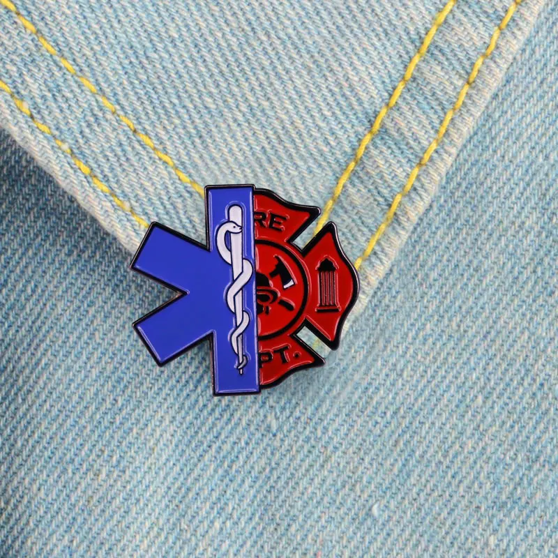 Emt Firefighter Enamel Pin Brooch Badge First Responder Gift