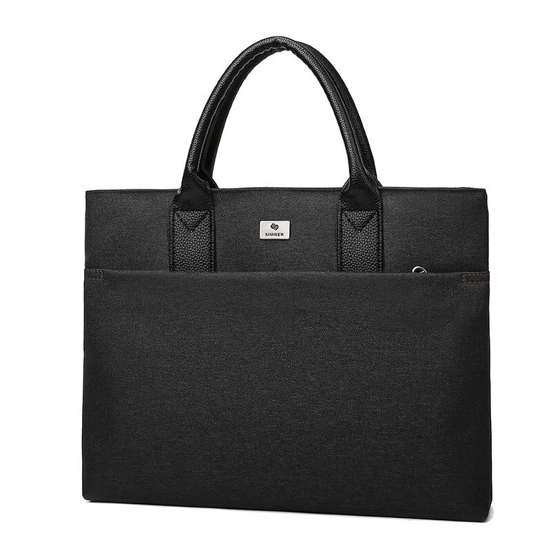 Black Business Briefcase - Office File Bag Customizable SIMOER SL-526
