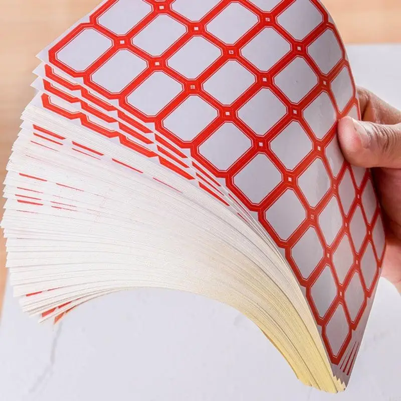 50 Sheets Writeable Labels Sticker Adhesive Sticker Small Blank Sticker Jams Label School Office Supplies K92C