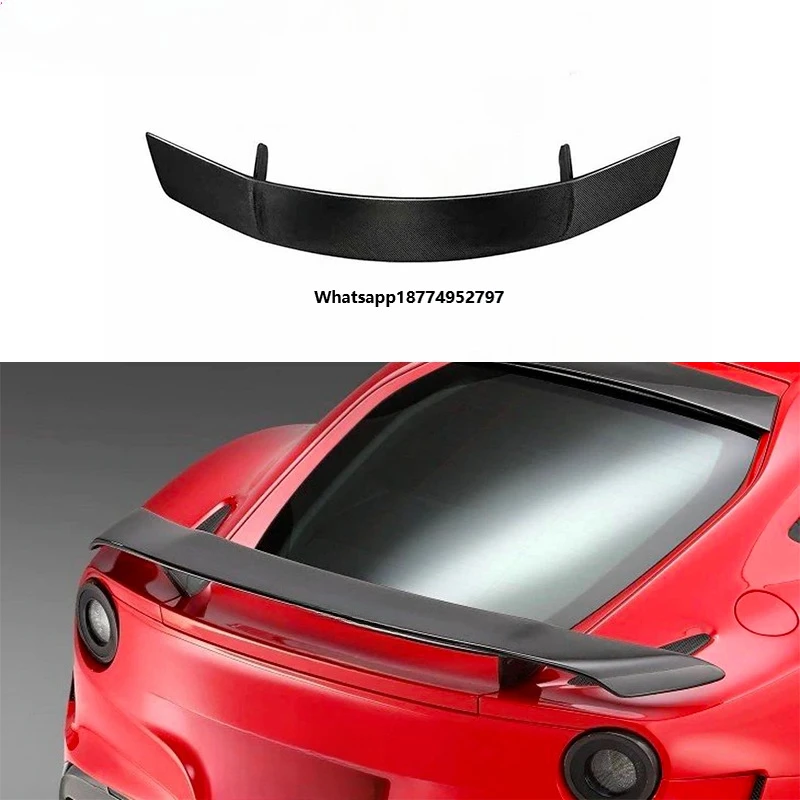 Carbon Fiber Rear Chin Spoiler Decoration for  F12 Berlinetta Trunk Wing Auto Car Style Body Kit