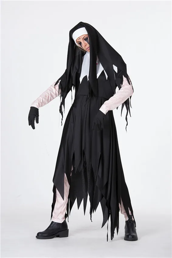 زي الهالوين: ملابس أداء نسائية تقليدية صينية، زي الأم مريم، زي الشيطانة، زي الراهبة، زي الساحرة، زي القس #4