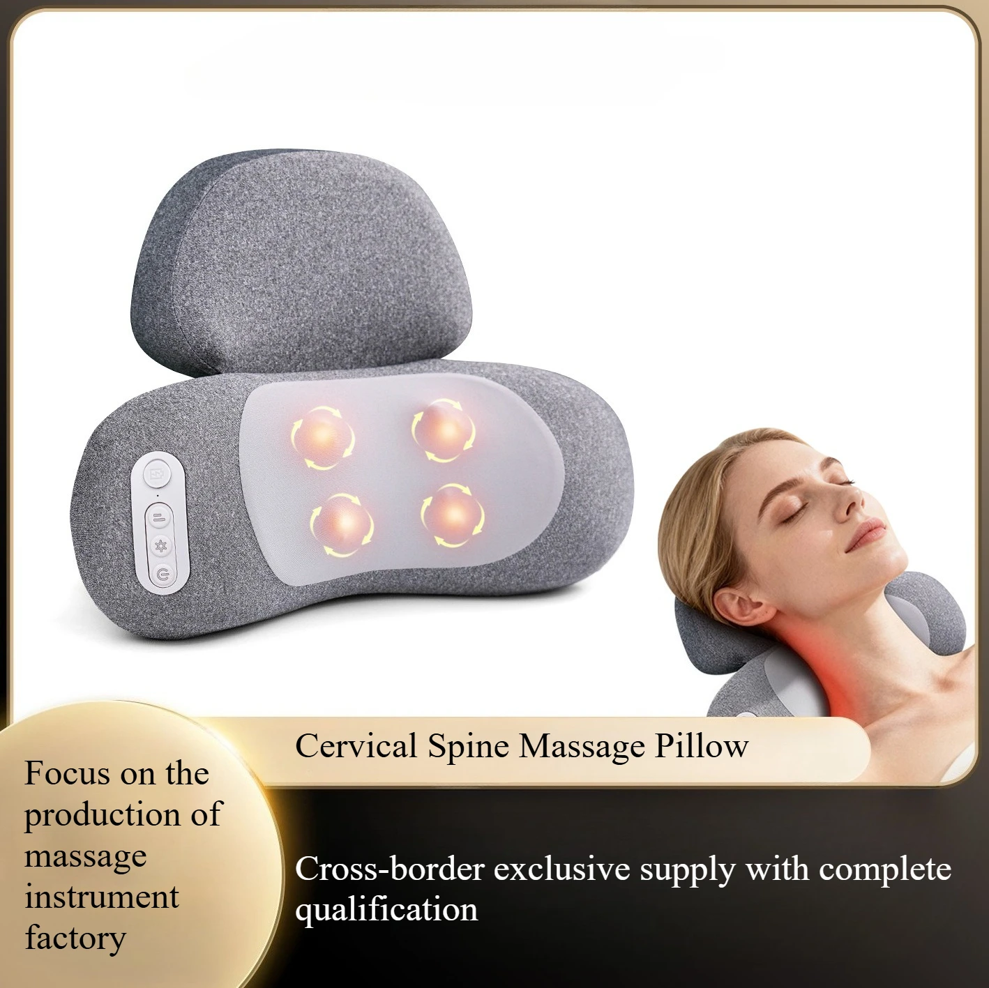 

Новая массажная подушка для шеи, перезаряжаемая массажная подушка из пены с эффектом памяти, горячий компресс, многофункциональный массажер для шеи с функцией разминания.