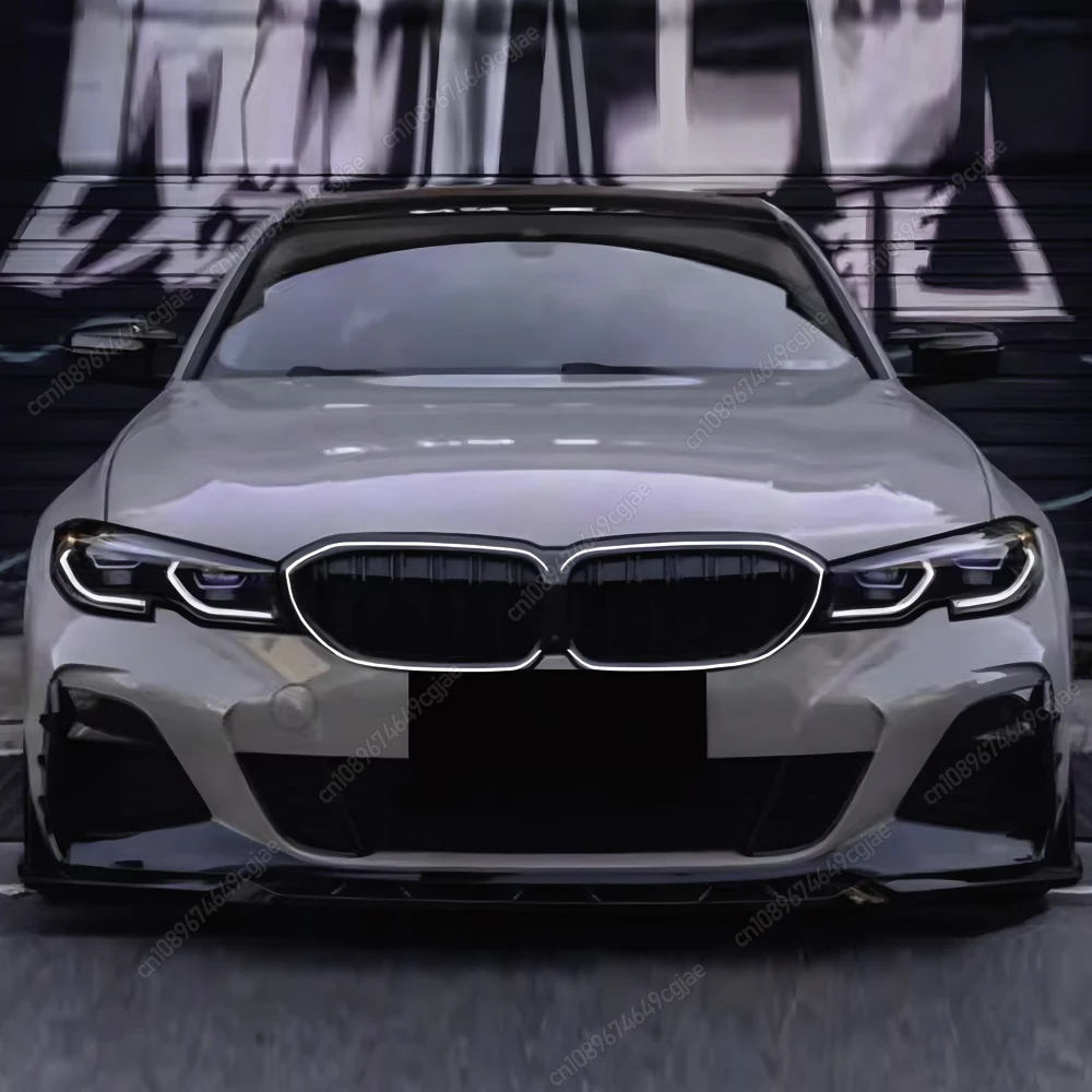

For BMW 3 Series G20 G21 318i 320i 330i M340i 330d 2019-2022 Pre-LCI Front Kidney Grill Grille With LED Light Tuning Gloss Black