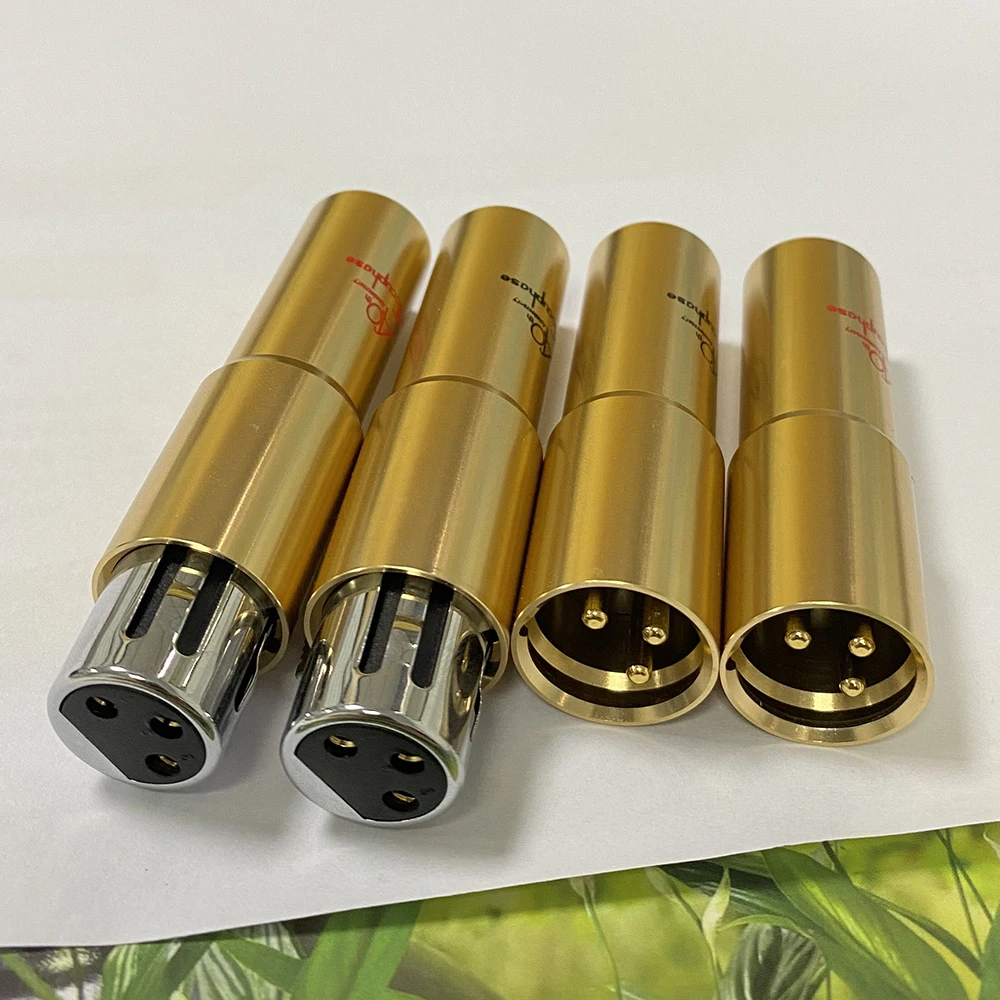 

High Quality Accuphase XLR Connectors Pure Copper Gold Plated Audio Cable Plugs Hi-End Male To Female Cannon XLR Jack Audio