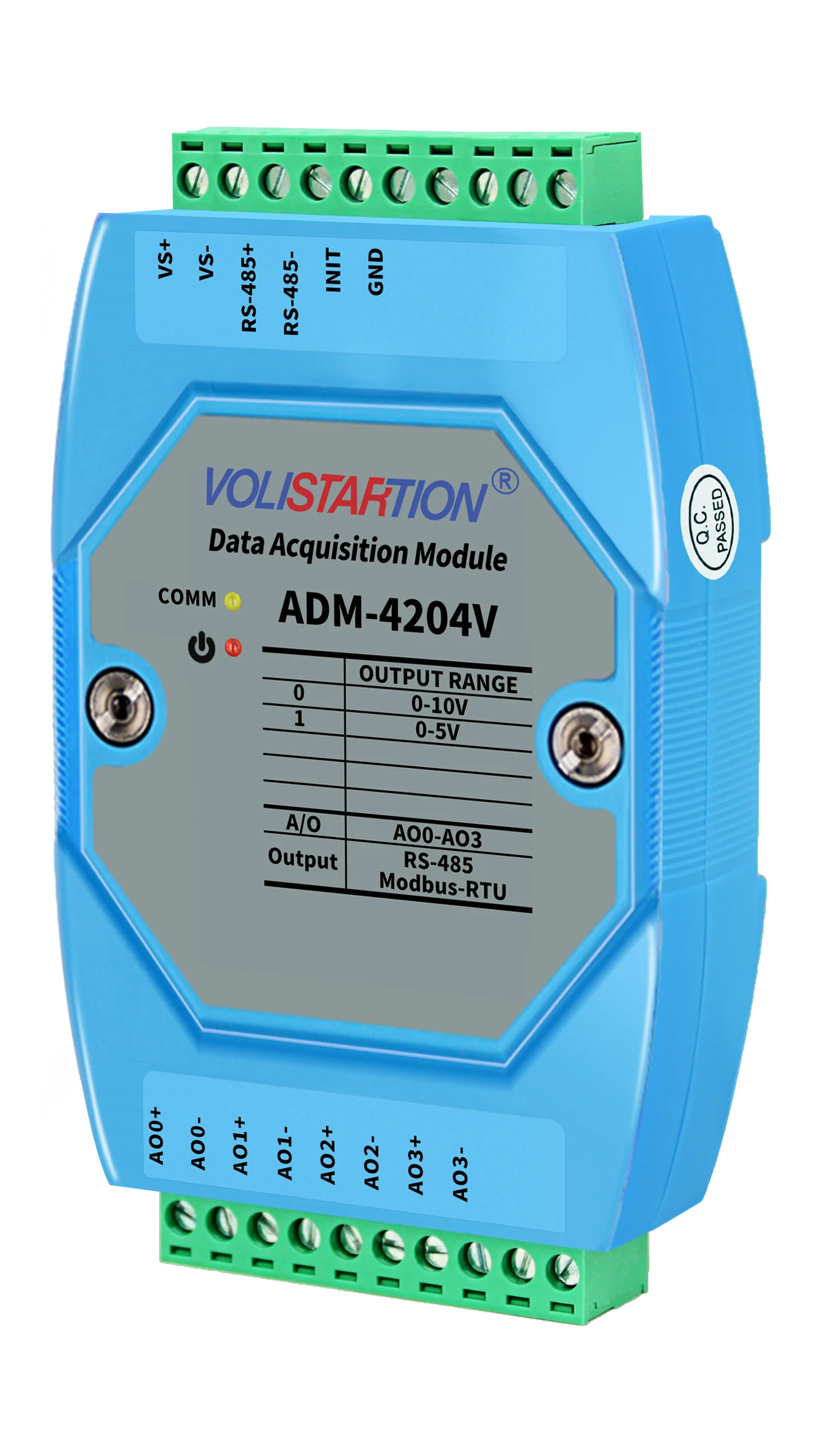 Módulo analógico diferencial de 4 canales, ADM-4204 con soporte RS485, Modbus RTU, Dual Watchdog