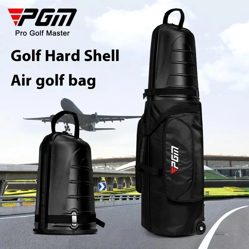 

PGM Golf Aviation Bag Unisex Hard Shell Airplane Shipping Bag with Roller Skating Golf Travel Bag Large Capacity HKB014