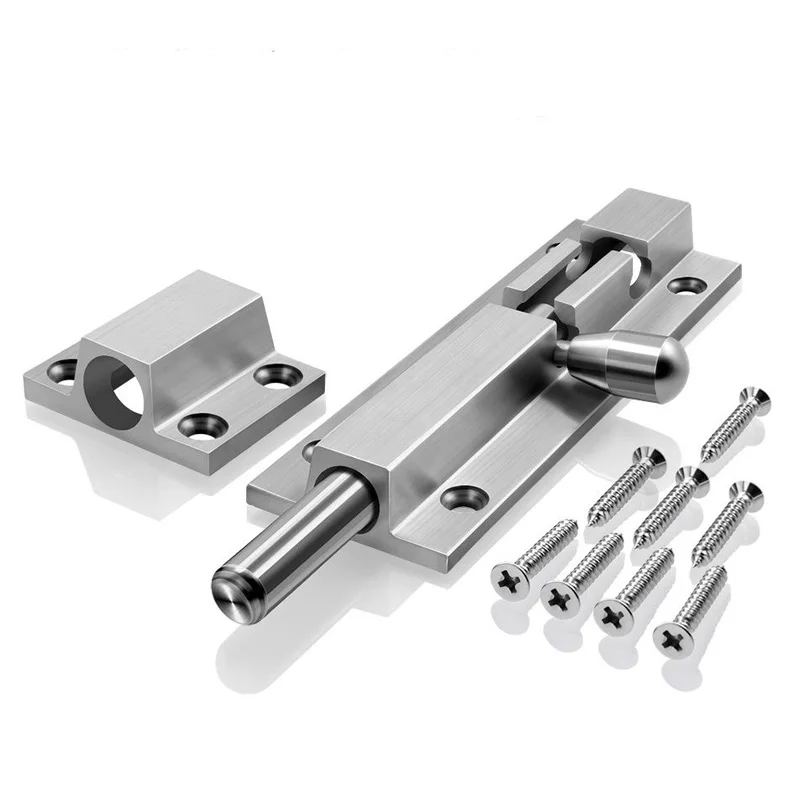 

15cm Stainless Steel Sliding Door Bolts Hasp Latch Locks For Wooden Door Window Cabinet Garden Security Latches Home Hardwares