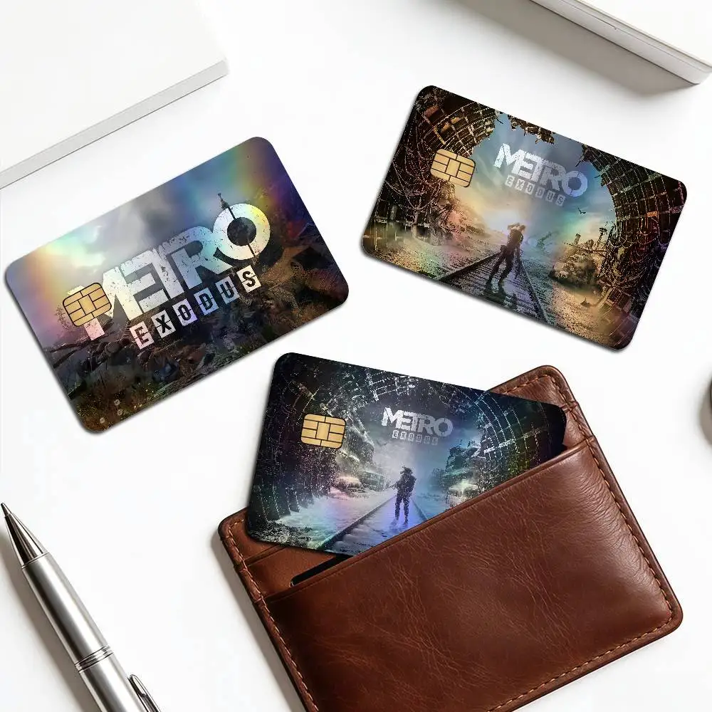 Game M-Metro E-Exodus Trendy Laser Glitter Bank Card Stickers All Match Multi Purpose Use