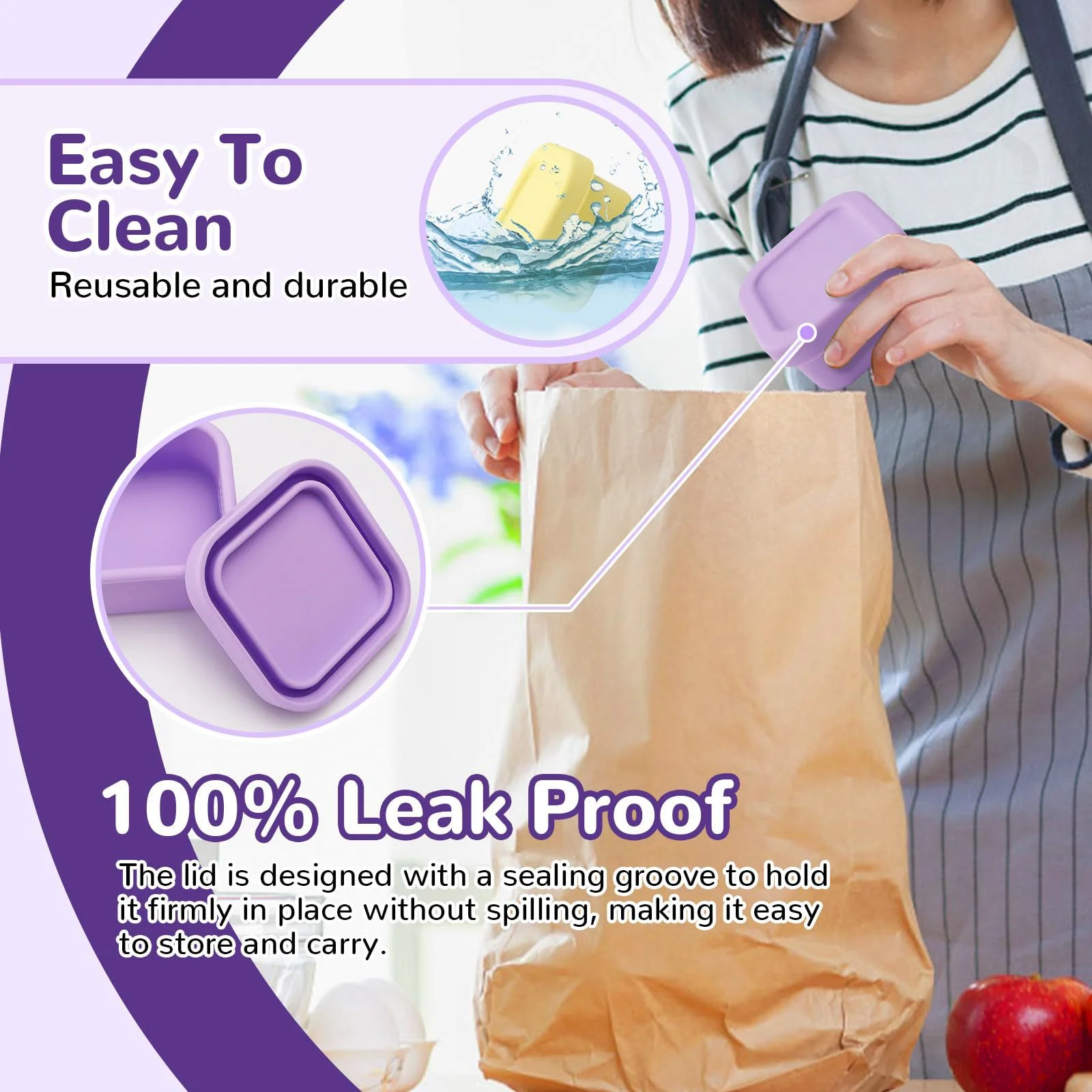 กล่องเบนโตะซิลิโคนขนาดเล็ก 5 ส - Meal Prep Tupperware บทวิจารณ์และราคา