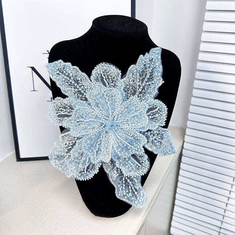 Beyaz Dantel Payet Boncuklu Çi - Applique Patch Flower incelemesi ve fiyatı