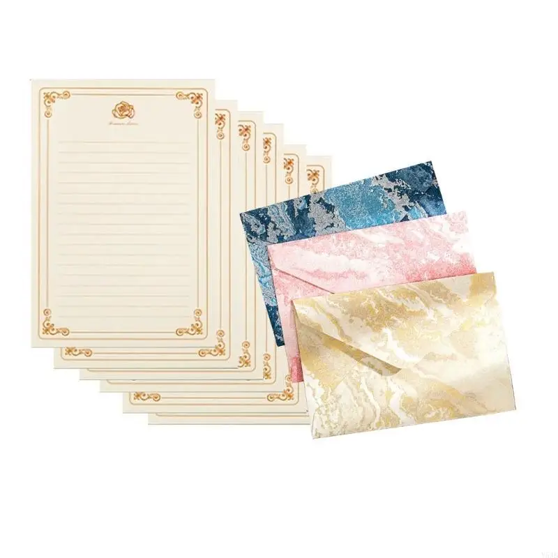 Y5JB 1 Set Chinese Styles Stationery Paper and Envelopes Set Deer Writing Paper