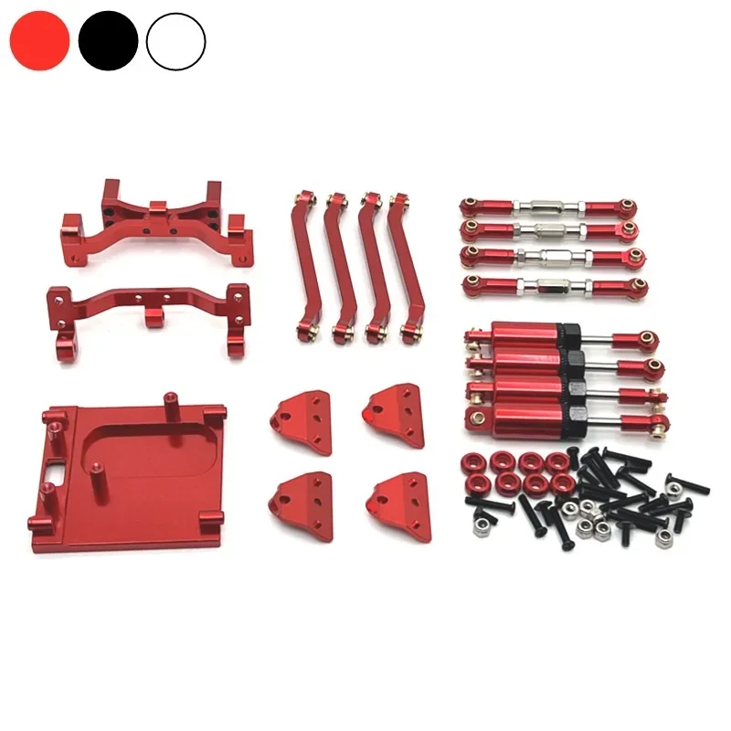 New MN99S Metal Chassis Link Rod Pull Rod Mount Oil Shock Absorber Motor Mount Set 1/12 RC Car Upgrade Parts Accessories