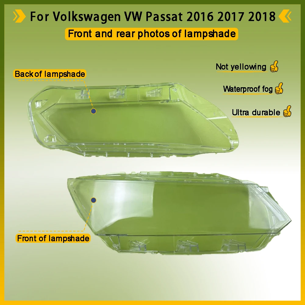

For Volkswagen VW 2016 2017 2018 Passat Headlamp Cover Lampshade Lamp Headlight Shell Lens Plexiglass Replace Original Lampshade