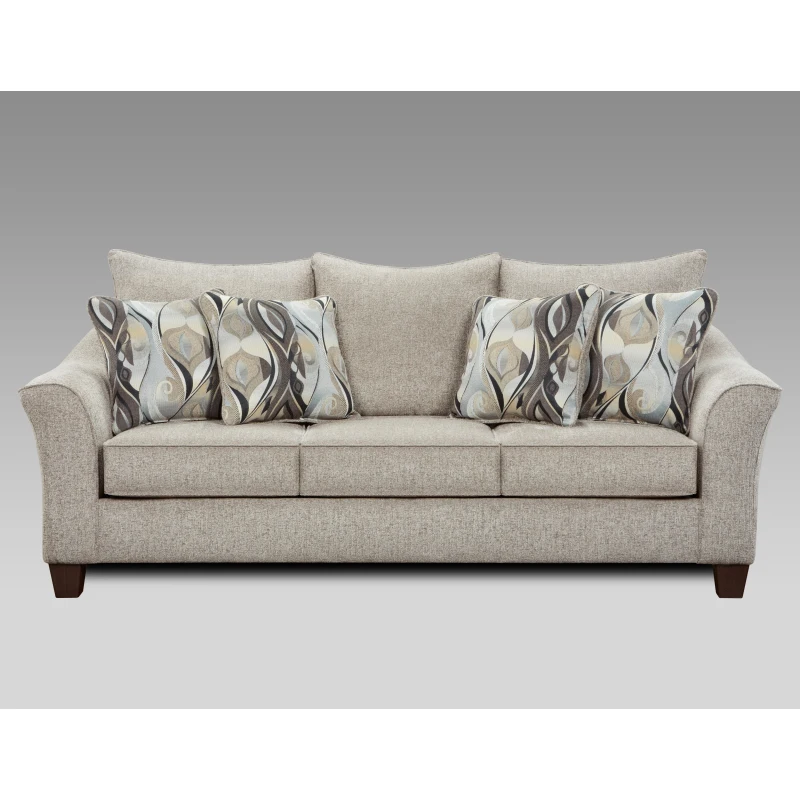 

Camero Platinum Fabric Pillowback Sofa
